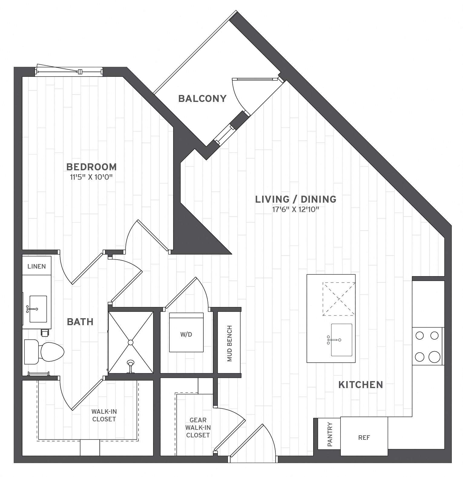 Floor Plan Image of Apartment Apt B-345